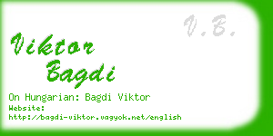 viktor bagdi business card